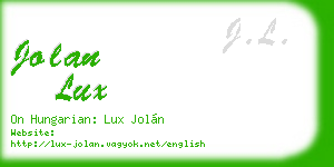 jolan lux business card